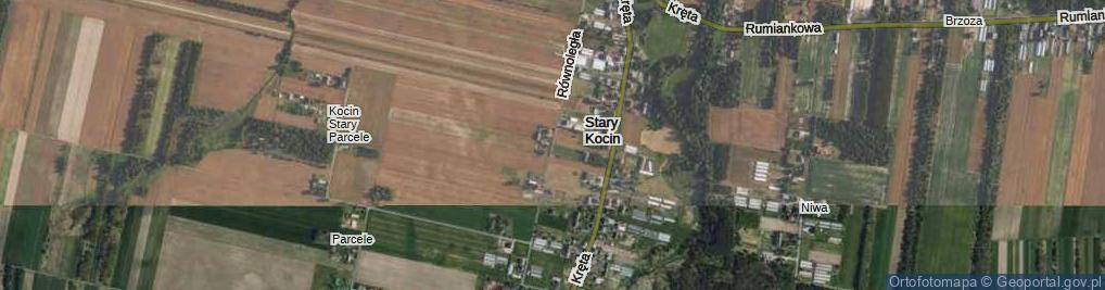 Zdjęcie satelitarne Równoległa ul.